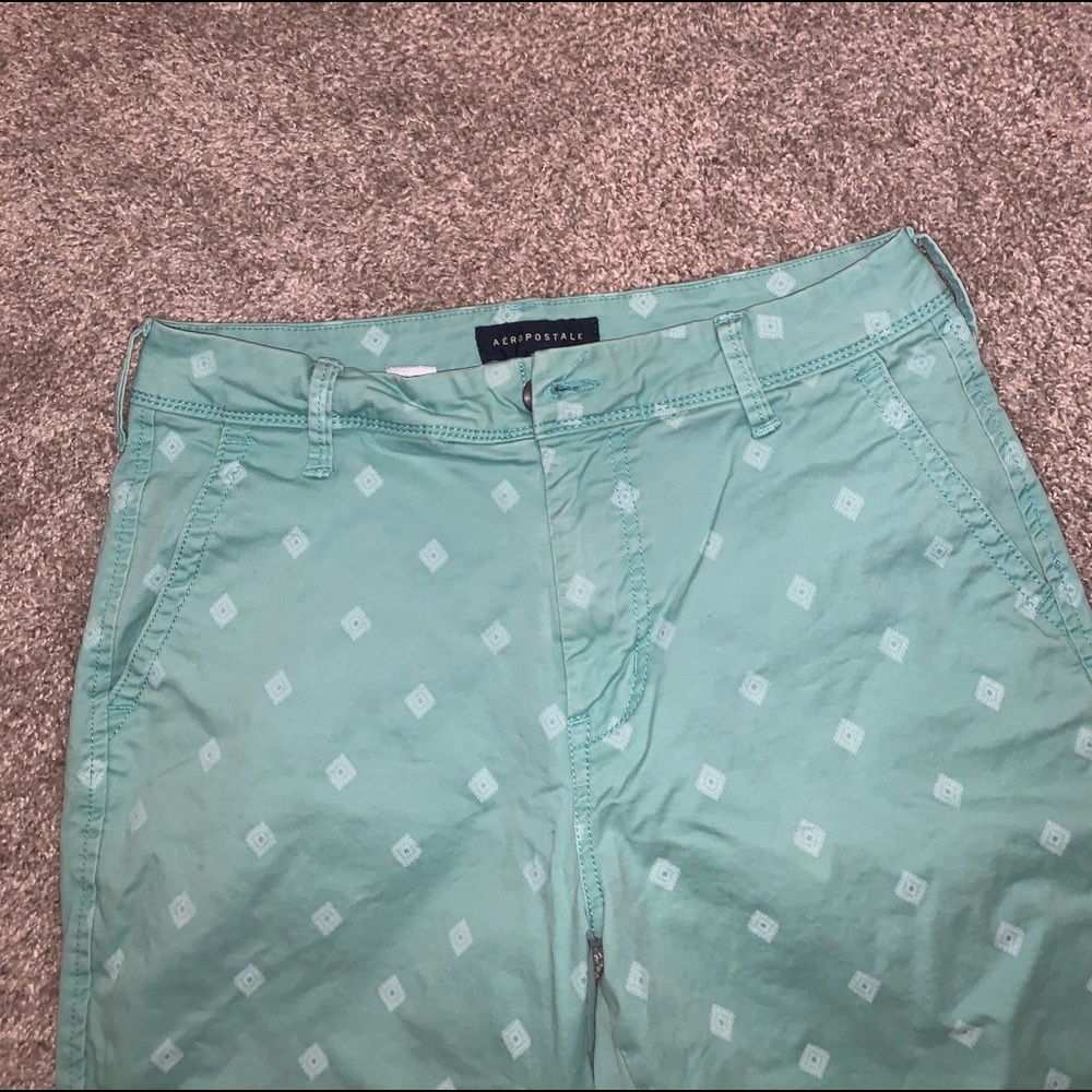 Aeropostale Light Green & White Shorts size W 29 - Picture 3 of 7